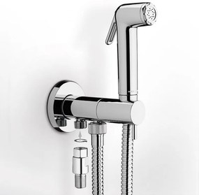 La Torre Flush E136005 Χρώμιο Παροχή Nερού με Ντουζάκι Shut-off, για Πλύση Ατομικής Υγιεινής ή Πλύση Λεκάνης WC Εντοιχιζόμενη