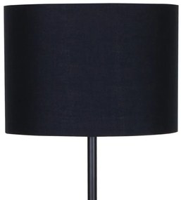 Μεταλλικό φωτιστικό δαπέδου PWL-0005 E27 pakoworld με μαύρο καπέλο Φ33x149εκ - Μέταλλο - 009-000039