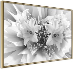 Αφίσα - Crystal Lillies - 60x40 - Χρυσό - Χωρίς πασπαρτού