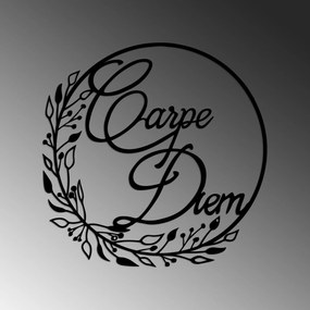 Decorative Metal Wall Accessory Carpe Diem 1 Black