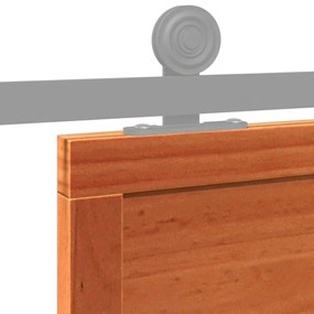 vidaXL Πόρτα Αχυρώνα Καφέ Κεριού 90x208 εκ. από Μασίφ Ξύλο Πεύκου