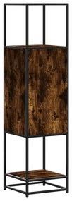 Highboard Καπνιστή δρυς Κατασκευασμένο ξύλο και μέταλλο - Καφέ