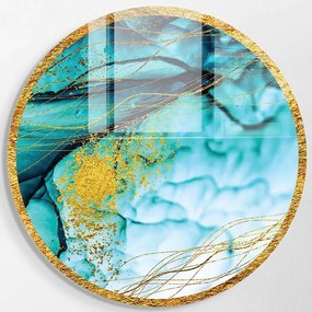 Πίνακας Γυάλινος 698GLS1499 Φ60cm Multi Wallity Στρόγγυλοι Glass