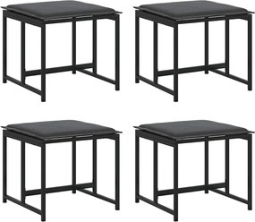 vidaXL Σέτ φαγητού για κήπο 17 pcs Μαύρο Ατσάλι