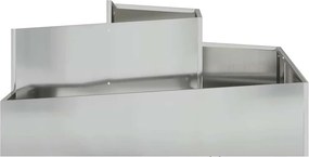 vidaXL Γλάστρα Κήπου Ασημί 100 x 100 x 50 cm Επικαλυμμένος Χάλυβας
