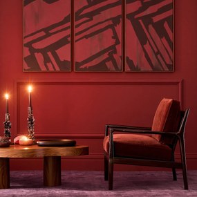 Πολυθρόνα από βελούδο με λακαριστή κατασκευή, Dilma