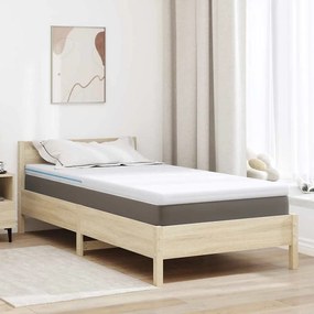 vidaXL Στρώμα επικάλυψης Λευκό 100 x 200 cm Ζακάρ ύφασμα