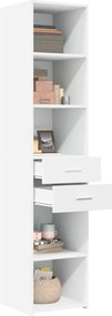 vidaXL Ντουλάπι Λευκό 40x42,5x185 εκ. από Επεξεργασμένο Ξύλο