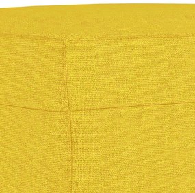 Σετ Σαλονιού 3 Τεμαχίων Ανοιχτό Κίτρινο Υφασμάτινο με Μαξιλάρια - Κίτρινο