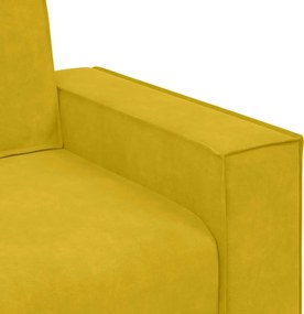 vidaXL Πολυθρόνα Κίτρινη Βελούδινη 100x78x84 εκ.