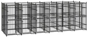 vidaXL Κλουβί Σκύλου Εξωτερικού Χώρου 11,06 μ² από Ατσάλι