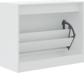 vidaXL Παπουτσοθήκη Λευκή 80x34x63 εκ. από Επεξεργασμένο Ξύλο