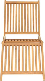 vidaXL Ξαπλώστρα από Μασίφ Ξύλο Teak