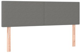 vidaXL Κρεβάτι Boxspring με Στρώμα Σκούρο Γκρι 140x200 εκ Υφασμάτινο