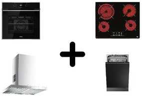 Teka HLB 849 Φούρνος άνω Πάγκου +TT 6420 Κεραμική Εστία+DSJ 680 Καμινάδα τοίχου+DFI 74960 Πλυντήριο π.
