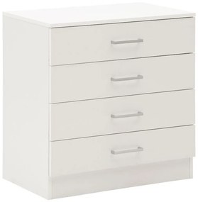 Συρταριέρα Elise με 4 συρτάρια λευκό 69x40x71εκ 69x40x71 εκ.