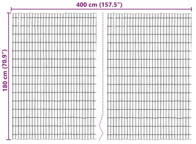 vidaXL Φράχτης από φλοιό 400x125 εκ