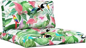 vidaXL Μαξιλάρια Παλέτας 2 τεμ. Πολύχρωμα Υφασμάτινα