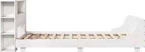 vidaXL Σκελετός Κρεβ. Χωρίς Στρώμα Λευκό 140x200 εκ Μασίφ Πεύκο