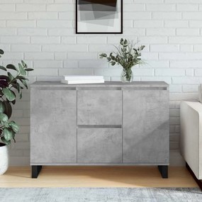 vidaXL Μπουφές Γκρι Σκυροδέματος 101,5x35x70 εκ. από Επεξεργασμένο Ξύλο
