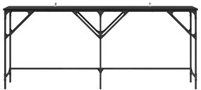 vidaXL Τραπέζι κονσόλας Μαύρη δρυς 180 x 29 x 75 εκ Επεξεργασμένο ξύλο