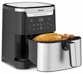 Φριτέζα αέρος Tefal EY801D15 Easy Fry & Grill XXL, 1830W, 6,5L, 8 αυτόματα προγράμματα, Χωρίς καπνό, Inox