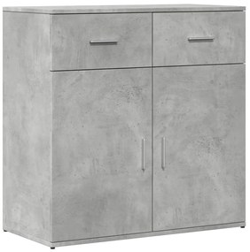 vidaXL Βοηθητικά Ντουλάπια 2 Τεμ. Σκυροδέματος 79x38x80 εκ. Επεξ. Ξύλο