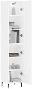 vidaXL Ντουλάπι Λευκό 34,5 x 34 x 180 εκ. από Επεξεργασμένο Ξύλο