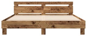 vidaXL Σκελετός Κρεβατιού Παλιό Ξύλο 180 x 200 cm Επεξεργασμένο ξύλο