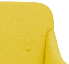 vidaXL Πάγκος Ανοιχτό Κίτρινο 110x76x80 εκ. Υφασμάτινος