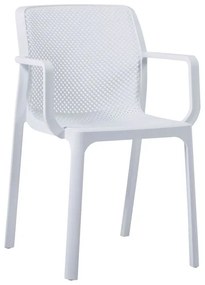 DORIAN Πολυθρόνα Kήπου Βεράντας PP-UV Άσπρο 54x55x83cm Ε381,1