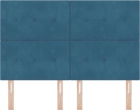 vidaXL Κεφαλάρι Σκούρο Μπλε 160 cm Βελούδο