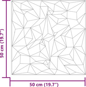 vidaXL Πάνελ τοίχου 48 pcs Αμέθυστος Πράσινο 50 x 50 cm Φελιζόλ XPS