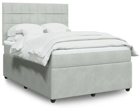 ΚΡΕΒΑΤΙ BOXSPRING ΜΕ ΣΤΡΩΜΑ ΑΝΟΙΧΤΟ ΓΚΡΙ 160X200 ΕΚ. ΒΕΛΟΥΔΙΝΟ 3292382