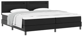 vidaXL Κρεβάτι με Στρώμα με στρώμα Μαύρο 200 x 200 cm Τεχνητό δέρμα