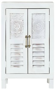 vidaXL Ντουλάπι Λευκό 55 x 30 x 90 εκ. από Μασίφ Ξύλο Ακακίας