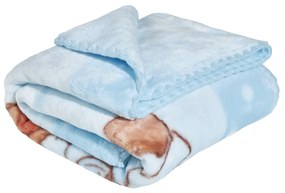 DAS BABY ΚΟΥΒΕΡΤΑ VELOUR 110X140 RELAX 4870 ΓΑΛΑΖΙΟ, ΚΑΦΕ