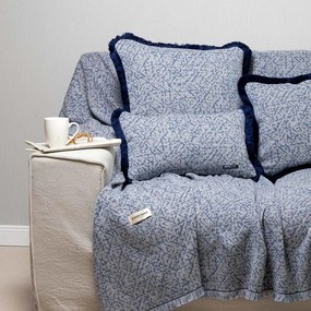 Ριχτάρι Athos Blue-Grey Aslanis Home Διθέσιο 180x250cm Βαμβάκι-Πολυέστερ