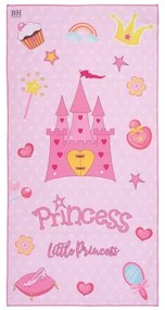 Beauty Home Πετσέτα θαλάσσης διπλής όψης παιδική Microfiber Αrt 2265 Ροζ