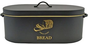 Ψωμιέρα 837755 34,5x18x15cm Black-Gold Ankor Μέταλλο
