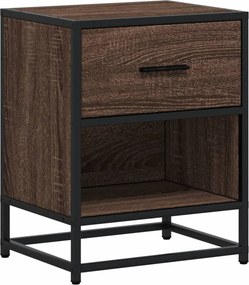 vidaXL Κομοδίνα Καφέ Δρυς 40x31x50 εκ. από Επεξεργασμένο Ξύλο