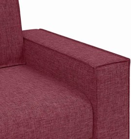 vidaXL Τριθέσιος Καναπές Κόκκινος 180 εκ. από Ύφασμα