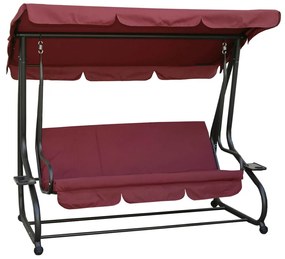 Κούνια Κήπου Τριθέσια 200x120cm Μπορντό 36-09861-16/10Α