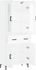 vidaXL Ντουλάπι Λευκό 69,5x34x180 εκ. από Επεξεργασμένο Ξύλο