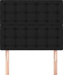 vidaXL Κεφαλάρι Μαύρο 90x5x118/128 εκ. Ύφασμα
