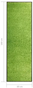 vidaXL Πατάκι Εισόδου Πλενόμενο Πράσινο 60 x 180 εκ.