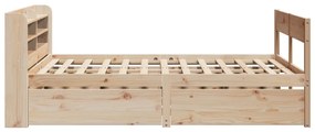 vidaXL Σκελετός Κρεβατιού Χωρίς Στρώμα 135x190 εκ Μασίφ Ξύλο Πεύκου