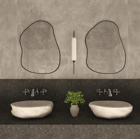 Stewehome Χειροποίητος Ασύμμετρος Καθρέφτης 63x45 cm
