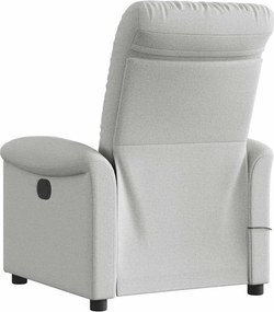 vidaXL καρέκλα ανάκλισης μασάζ Cloud Grey Fabric