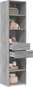 vidaXL Ντουλάπι Γκρι Sonoma 45x42,5x185 εκ. από Επεξεργασμένο Ξύλο